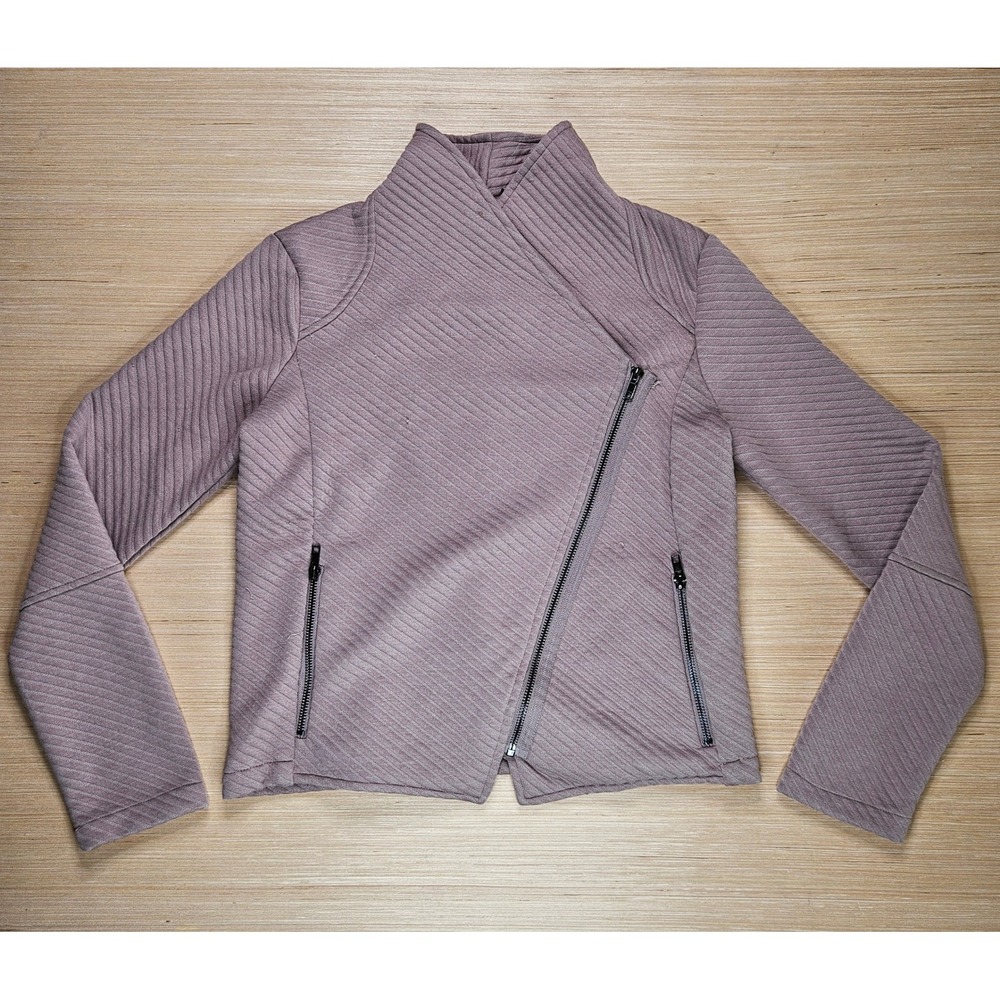 Philosophy Republic Moto Jacket Size‎ Small Ribbed Knit Asymmetrical Zip